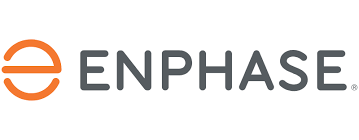 Enphase logo with an orange stylized "E" symbol on the left, followed by the brand name "ENPHASE" in gray capital letters.